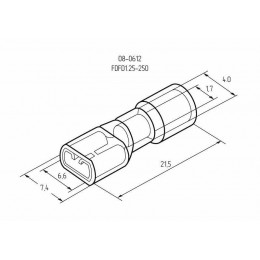 Клемма плоская полностью изолир. (VF 1.25-250A) (уп.100шт) Rexant 08-0612