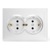 Розетка 2-м СП Pixel 16А IP20 с заземл. защ. шторки в сборе бел. TOKOV ELECTRIC TKE-PX-R2FZSF-C01