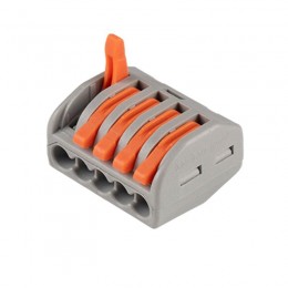 Клемма монтажная рычажного соединения PTC-5P 222-415 450В 32А 0.08-2.5(4.0)кв.мм Jazzway 5050853