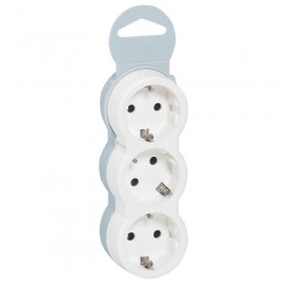 Разветвитель 3-м с заземл. 16А IP20 Элиум 3х2P+E горизонт. подкл. с кронштейном для крепления к стене бел. Leg 050656