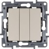 Выключатель 3-кл. СП Etika Plus 10А IP20 250В 10AX винтов. зажимы механизм сл. кость Leg 672313