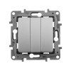 Выключатель 3-кл. СП Etika Plus 10А IP20 250В 10AX винтов. зажимы механизм алюм. Leg 672413