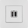Устройство зарядное Etika с двумя USB-разъемами тип A-тип C 240В/5В 3000мА бел. Leg 672236