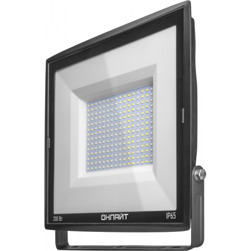 Прожектор светодиодный 14 345 OFL-200-6.5K-BL-IP65-LED 200Вт 6500К IP65 18000лм черн. ОНЛАЙТ 14345