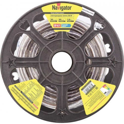 Лента светодиодная 14 513 NLS-3528B60-4.8-IP67-220V (уп.20м) Navigator 14513