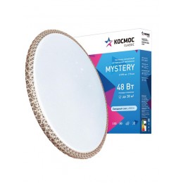 Светильник светодиодный Classic MYSTERY 48Вт 230В 6500К 3120Лм 390х76мм настенно-потолочный бронза КОСМОС KCMist48W_6500