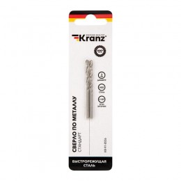 Сверло по металлу 3.0мм HSS DIN 338 (уп.2шт) Kranz KR-91-0556