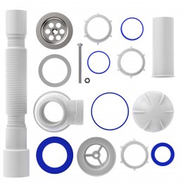 B0115 Сифон для кухни 1½"х40 с гибкой трубой 40х40-50