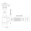 S0115 Сифон для умывальника 1½"х40 с гофротрубой 40х40-50