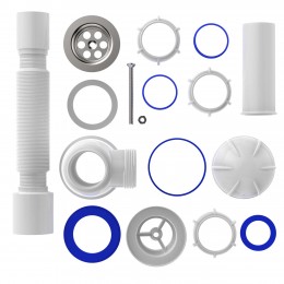 B0110 Сифон для кухни 1½"х40 с гофротрубой 40х50