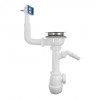 B0146 Сифон для мойки 3½"х40 с прямоугольным переливом, отводом для стир. маш.