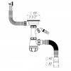 B0140 Сифон для мойки 3½"х40 с круглым переливом, отводом для стир. маш. и гофротрубой 40х40-50