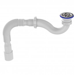 V145 Сифон для душевого поддона 1½"х40 прямоточный с гофротрубой 40х40-50 