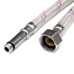 Гибкая подводка для смесителя (нейлон + ПВХ) 1/2"хМ10 0,5м пара