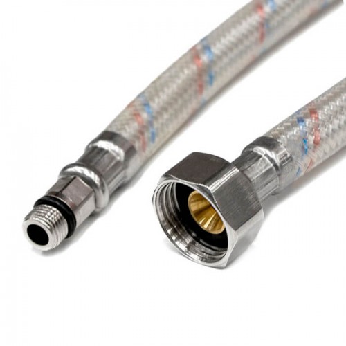 Гибкая подводка для смесителя (нейлон + ПВХ) 1/2"хМ10 0,8м пара