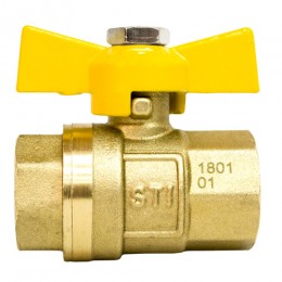 Кран шаровой газовый STI ГГ бабочка 15