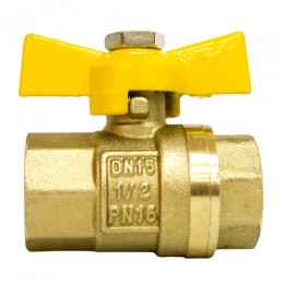 Кран шаровой газовый STI ГГ бабочка 15