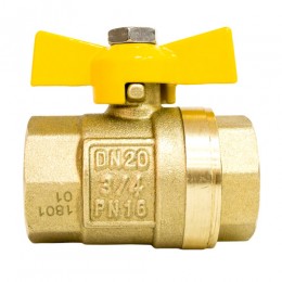 Кран шаровой газовый STI ГГ бабочка 20