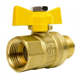 Кран шаровой газовый STI ШГ бабочка 15