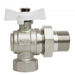 Кран шаровой STI накидная гайка с полусгоном бабочка угловой 20