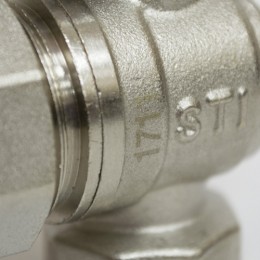 Кран шаровой STI накидная гайка с полусгоном бабочка угловой 20