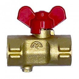 Кран шаровой 11б27п(м) для манометра со спуском 15 (G½" - М20х1,5)