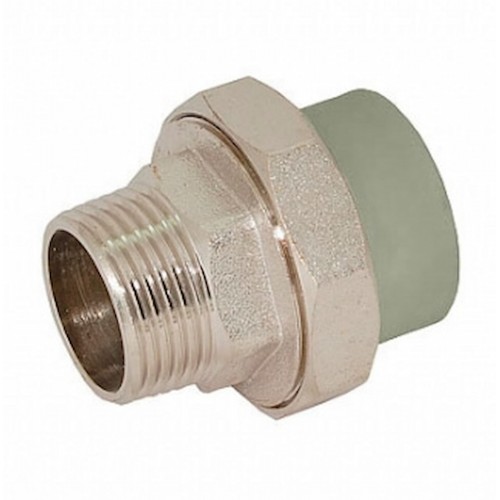 Муфта разъем. с НР 50х1½" PPRC серая