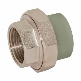 Муфта разъем. с ВР 63х2" PPRC серая