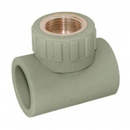 Тройник PPRC с ВР 20х¾" серый