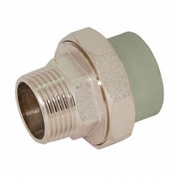 Муфта разъем. с НР 25х½" PPRC серая