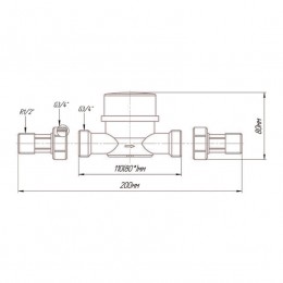 Счетчик воды Норма СВКМ-15 У (110мм, с КМЧ и обрат. клапан.)