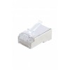 Разъем PLUG-8P8C-U-C6-SH-100 (8P8C) под витую пару кат. 6 (50/50микродюйм) экранир. универс. (для ож и мж кабеля) (уп.100шт) Hyperline 49358
