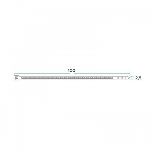 Хомут кабельный 2.5х100 нейл. бел. (уп.100шт) Rexant 07-0100