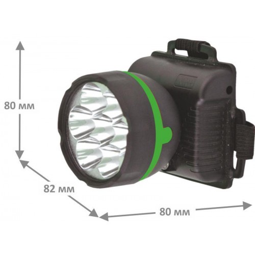 Фонарь налобный 909LED7 (7LED 1 режим; 3хR6 черн.) Ultraflash 11782