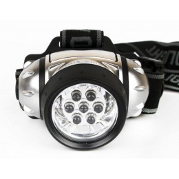 Фонарь налобный LED 5351 7LED 3 режима 3хR03 металлик Ultraflash 10260