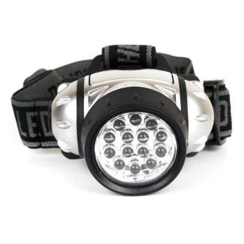 Фонарь налобный LED 5352 14LED 4 режима 3хR03 металлик Ultraflash 10261