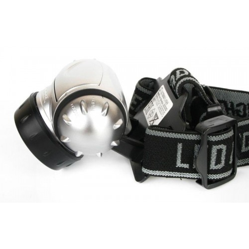 Фонарь налобный LED 5352 14LED 4 режима 3хR03 металлик Ultraflash 10261