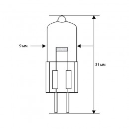 Лампа галогенная JC 35Вт 12В капс. g4 Camelion 2169