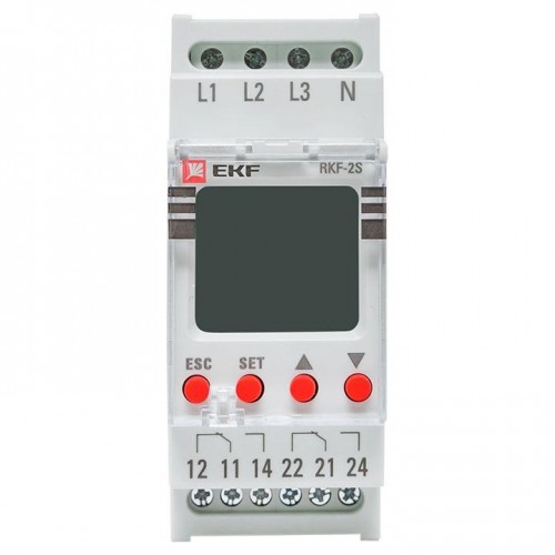 Реле контроля фаз с LCD дисплеем RKF-2S (с нейтралью) EKF rkf-2s