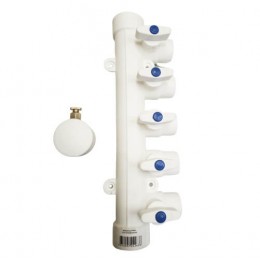 Коллектор MeerPlast 40х20 (5 вых.) с воздухоотводчиком синий