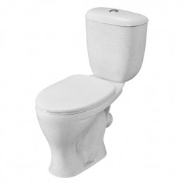 Унитаз-компакт Santeri Воротынский крап на белом (арматура и сиденье, косой выпуск)