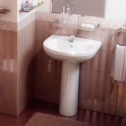 Умывальник Rosa Комфорт 51 белый (с переливом, без пьедестала)