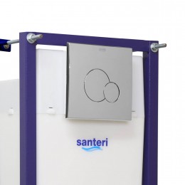 Подвесной унитаз Santeri Альфа комфорт ПЭК (инсталляция, сиденье SoftClose, кнопка хром)