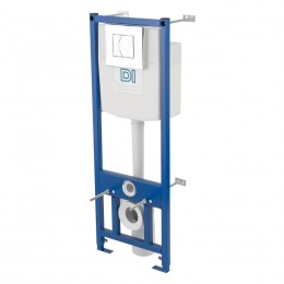 Подвесной унитаз Rosa Рио (инсталляция DI, сиденье микролифт, белая кнопка)