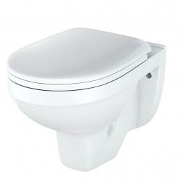 Подвесной унитаз Rosa Рио (инсталляция DI, сиденье микролифт, кнопка хром)