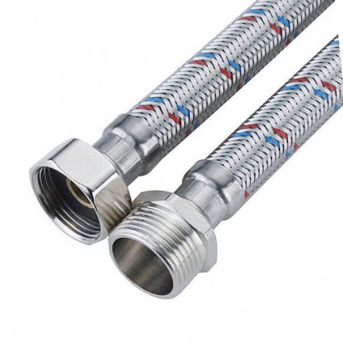 Гибкая подводка для воды (нерж. сталь) ГШ 1/2" 2,5м