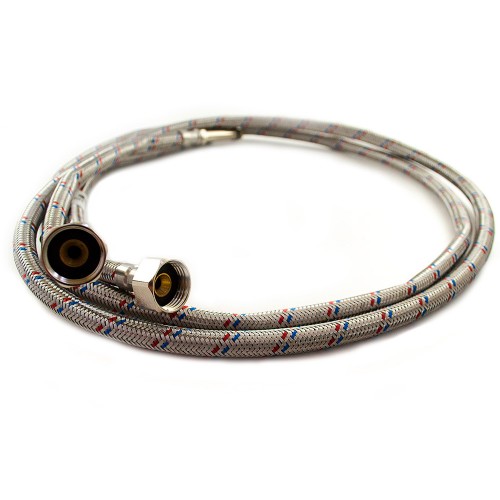 Гибкая подводка для смесителя (нерж. сталь) 1/2"хМ10 0,8м пара