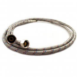 Гибкая подводка для смесителя (нерж. сталь) 1/2"хМ10 1,0м пара