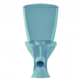 Унитаз-компакт Santeri Версия голубой (арматура и сиденье, косой выпуск)