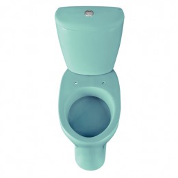 Унитаз-компакт Santeri Версия голубой (арматура и сиденье, косой выпуск)